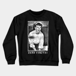 Gene Vincent // Rockabilly Faded Style Fan Design Crewneck Sweatshirt